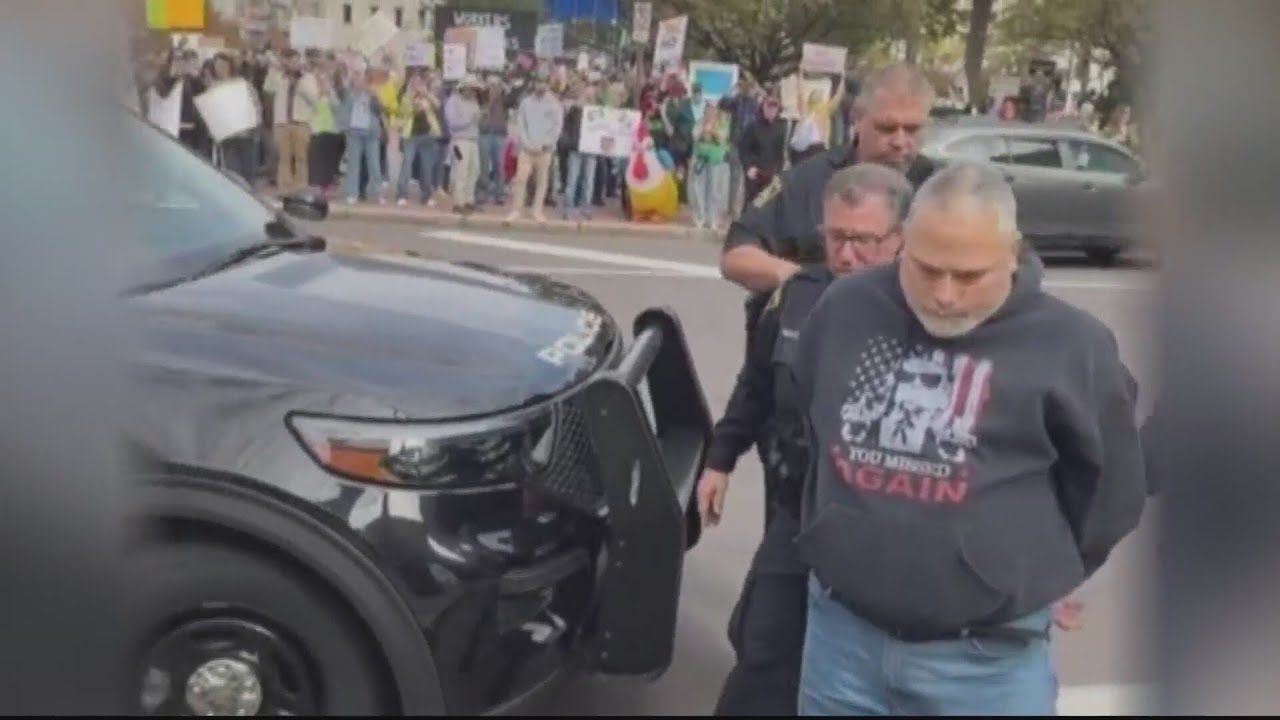 WATCH: Man taken into custody at 'No Kings' Protest | 28/22 News
