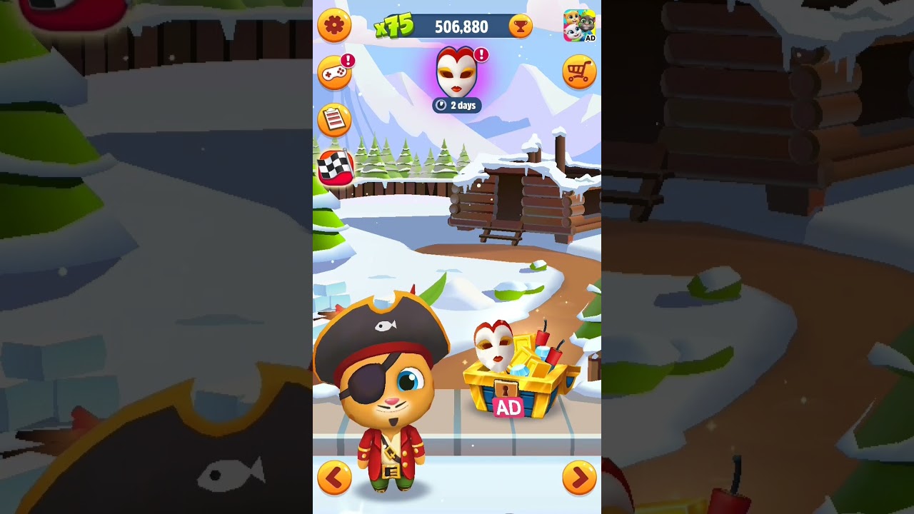 ASMR Unlocked Tom's Snow Ride /Talking Tom Gold Run #shorts #gameplay #mobilegame