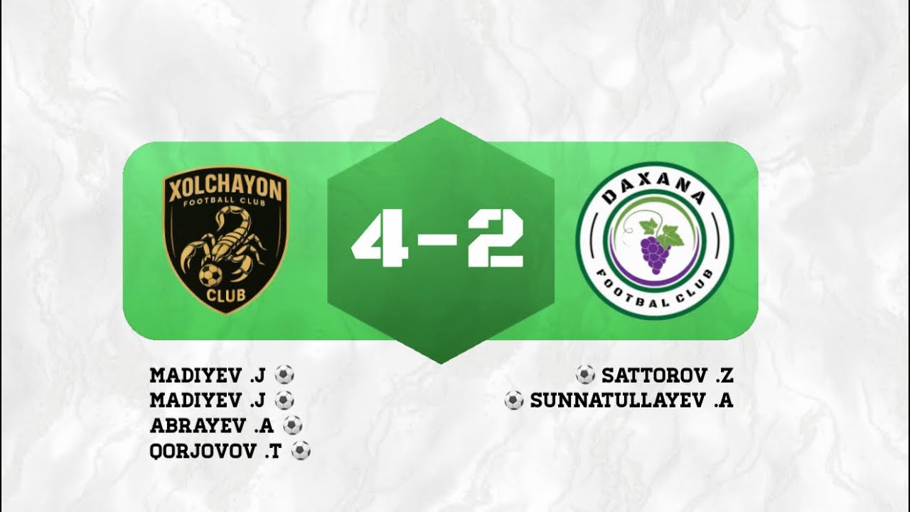 DFL Kubogi O'tish o'yinlari Xolchayon vs Daxana o'yini 