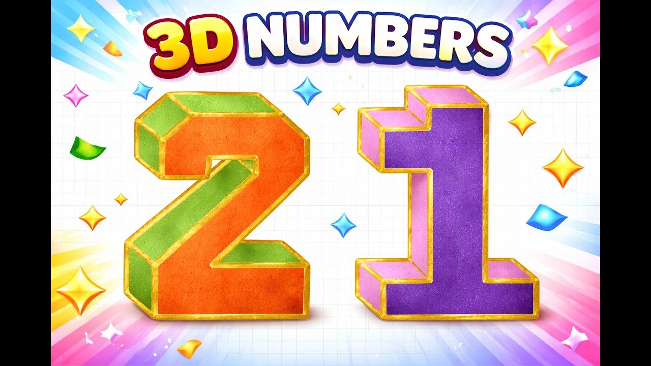 NÚMEROS 3D | Como dibujar números en 3D | Numbers 3D | Todos los números dibujados en 3D