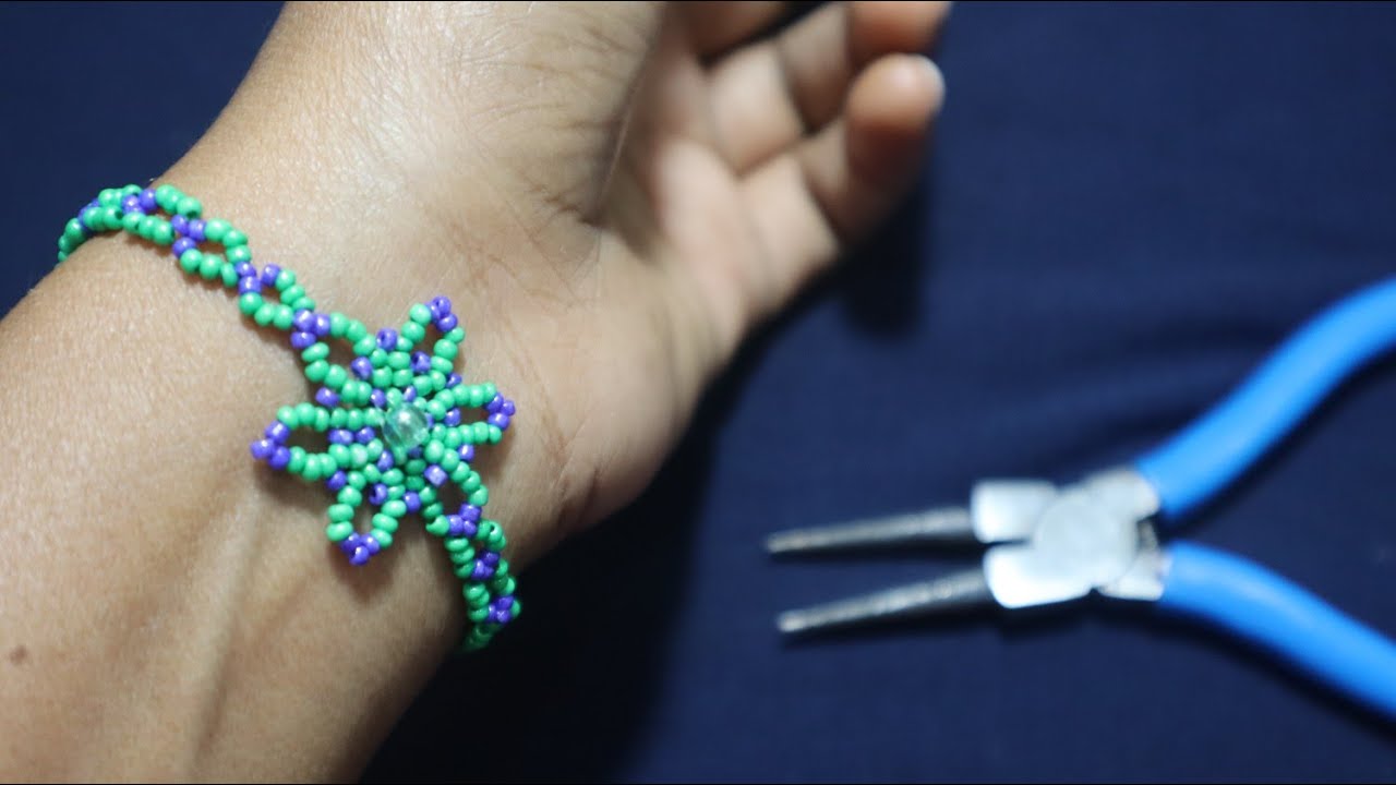 Flower bracelet beads#home#diy#stonebeads#crystalaccessories#craft#bracelet#handmade##stonebeds