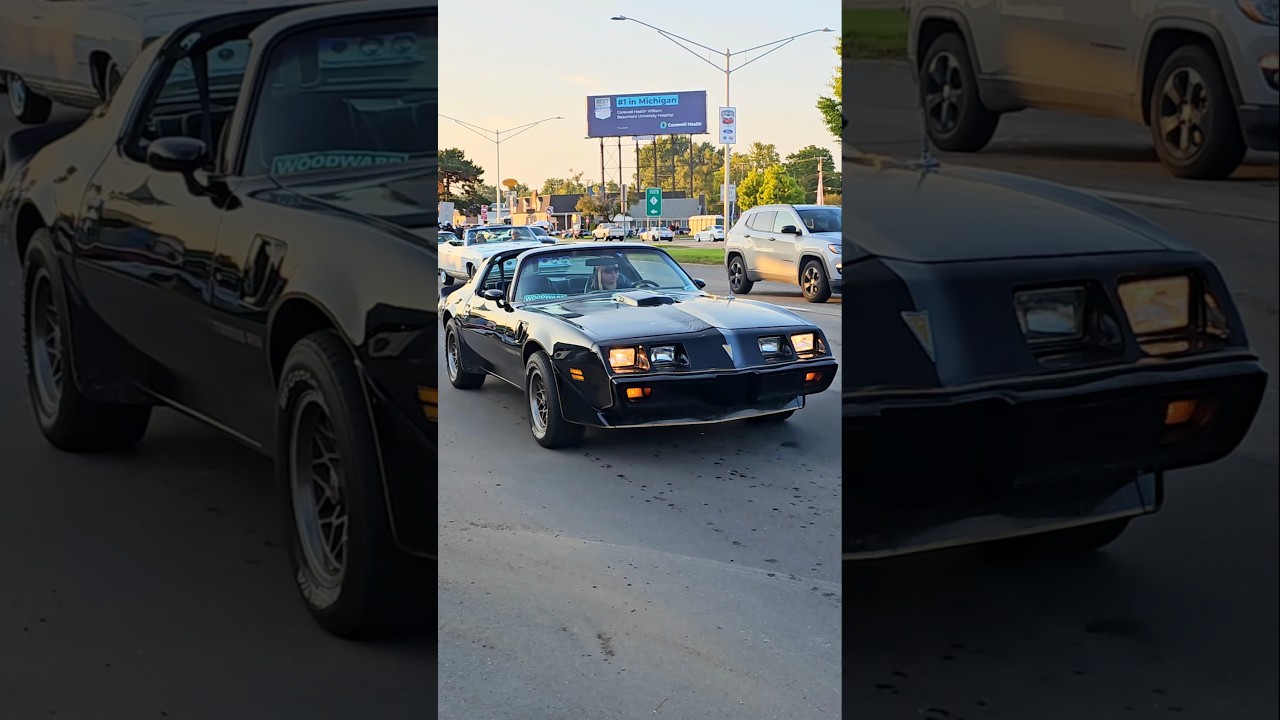 Pontiac Trans Am Classic Car Drive By Engine Sound Woodward Dream Cruise 2024