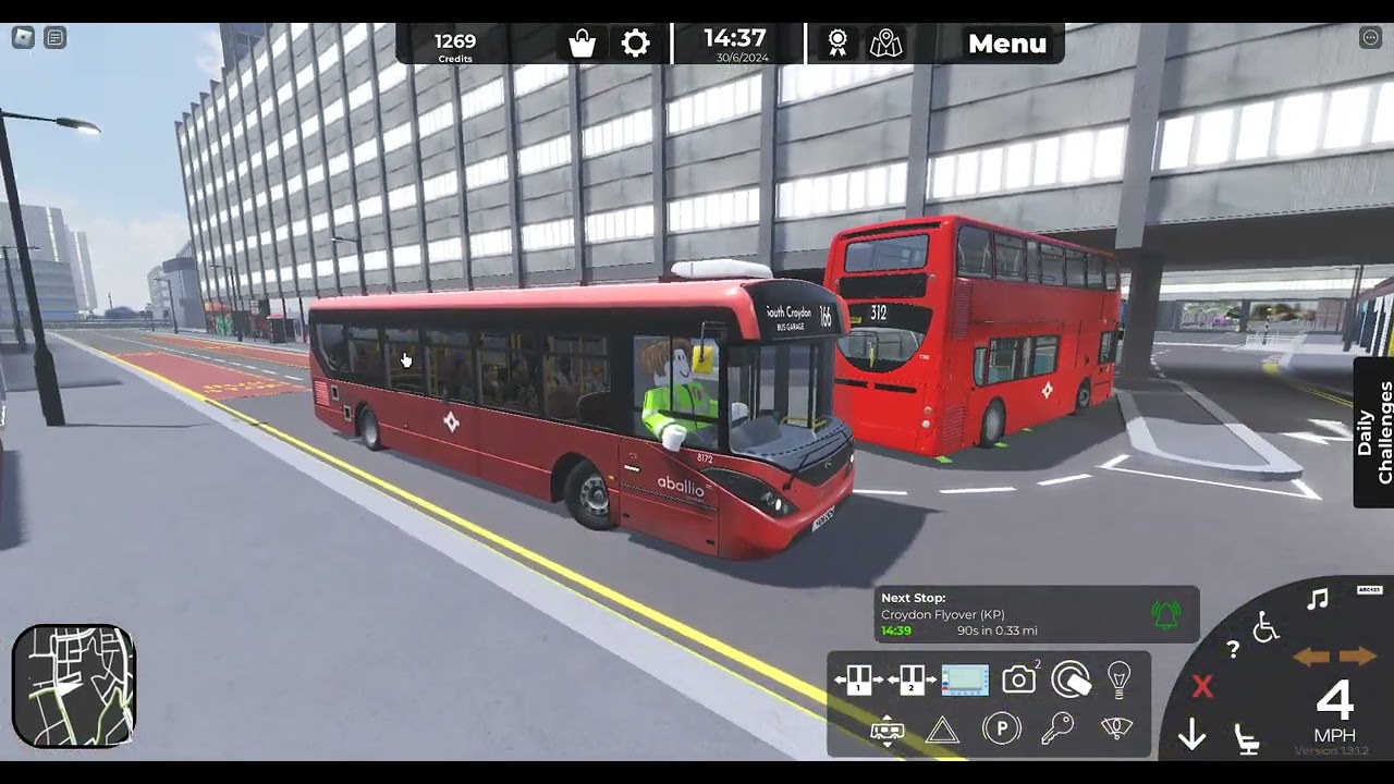Roblox Croydon Route 166 from West Croydon to South Croydon bus garage