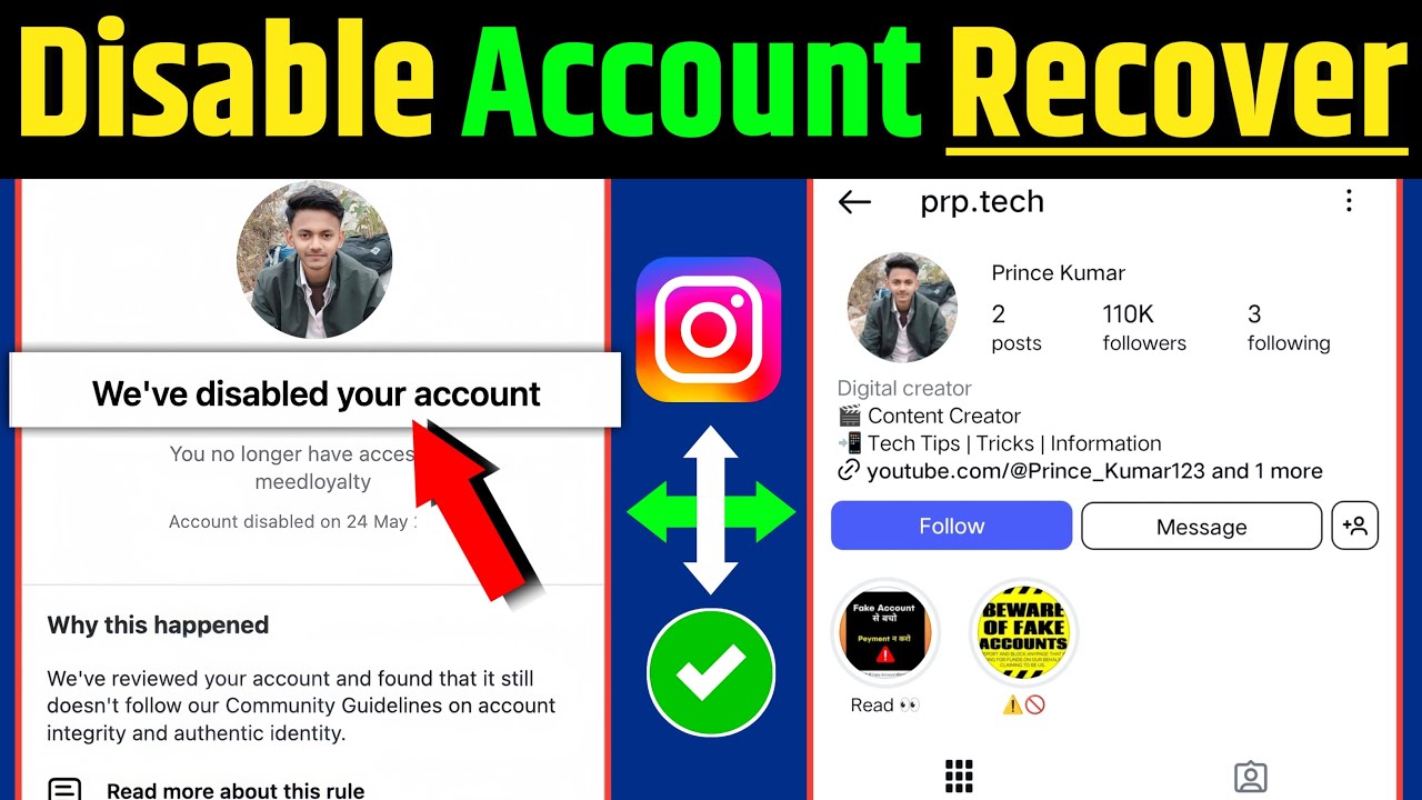 Instagram we disabled your account problem | we disabled your account instagram