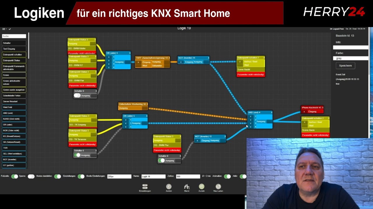 KNX Logiken mit dem X-Server Teil2 - Wir zeigen, wie man ein KNX Haus auch smart macht