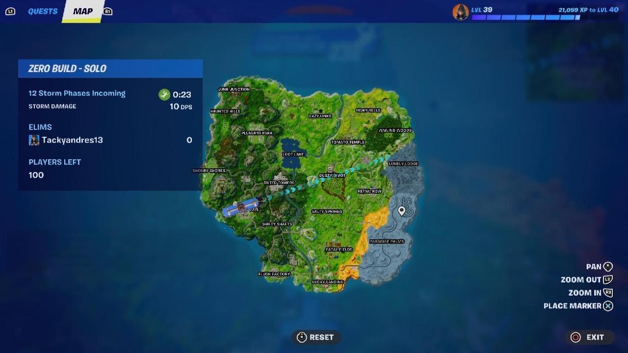 Fortnite OG zero build gameplay