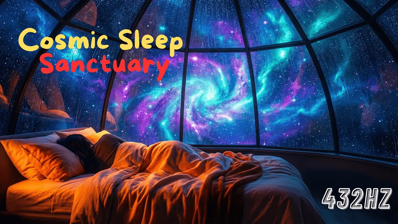 Instant Deep Sleep: 2 Hours Cosmic Sleep Sanctuary & Space Rain (432Hz - NO ADS) | Etheria Ambiance