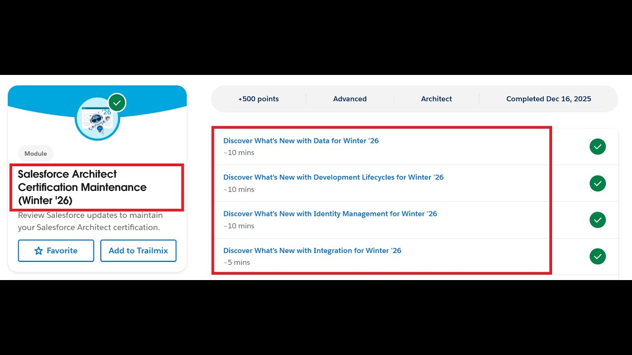 Salesforce Architect Certification Maintenance (Winter '26) | Salesforce