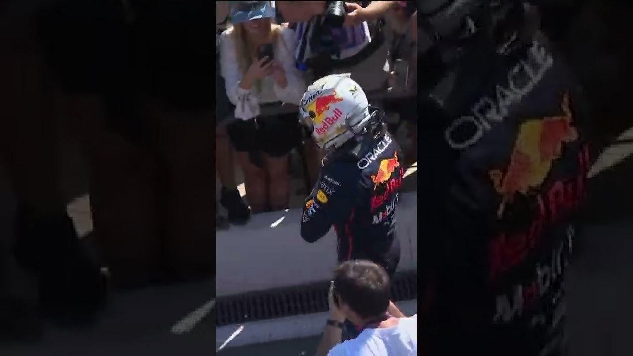 Helmut Marko pushes Kelly Piquet to congratulate Max at the French GP 2022