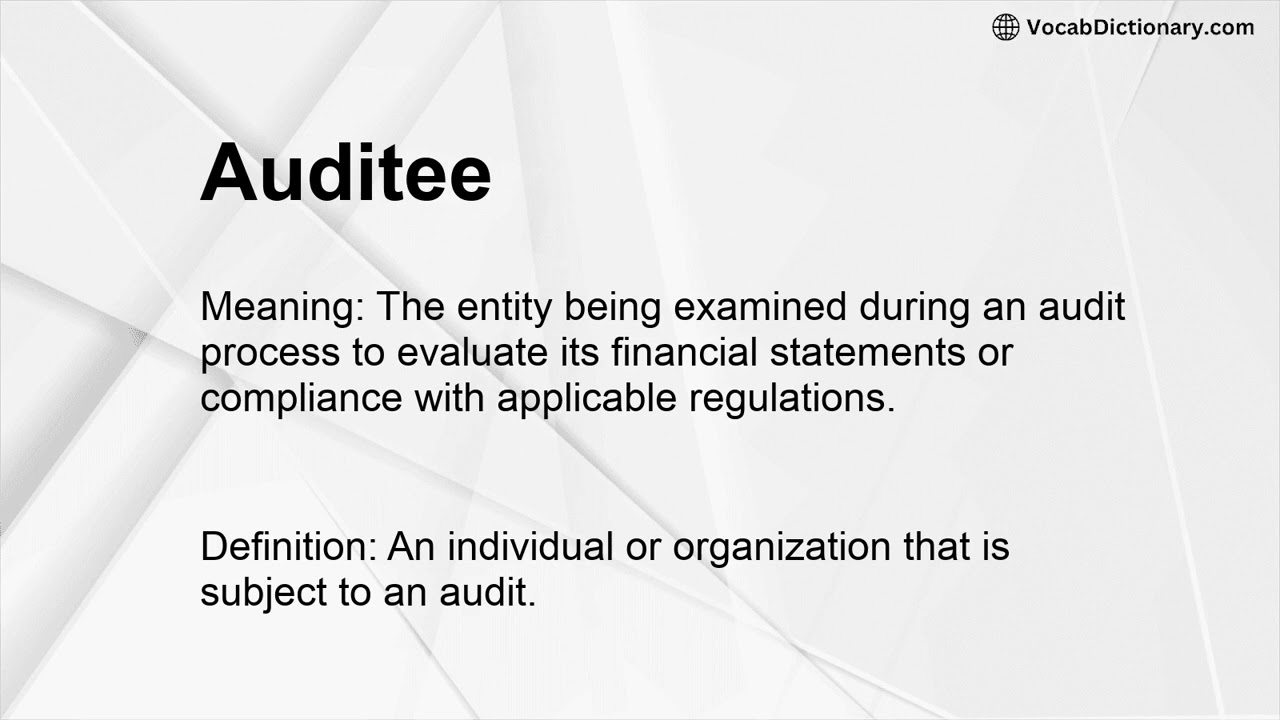 Auditee Meaning