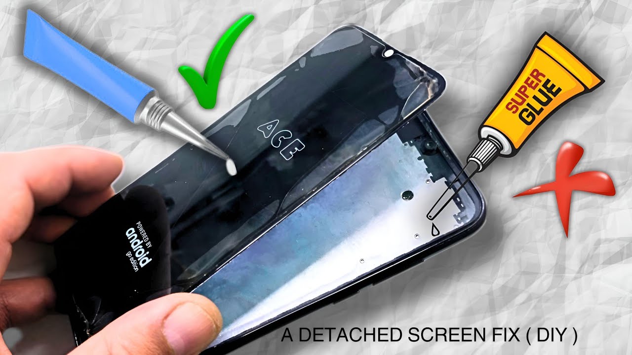 How to Glue the Smartphone SCREEN That Detached From its Frame After the Phone Fell