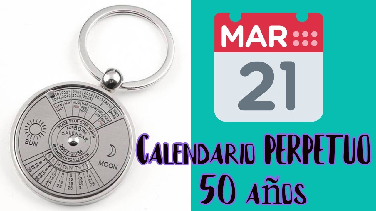 Llavero Calendario PERPETUO para 50 Años