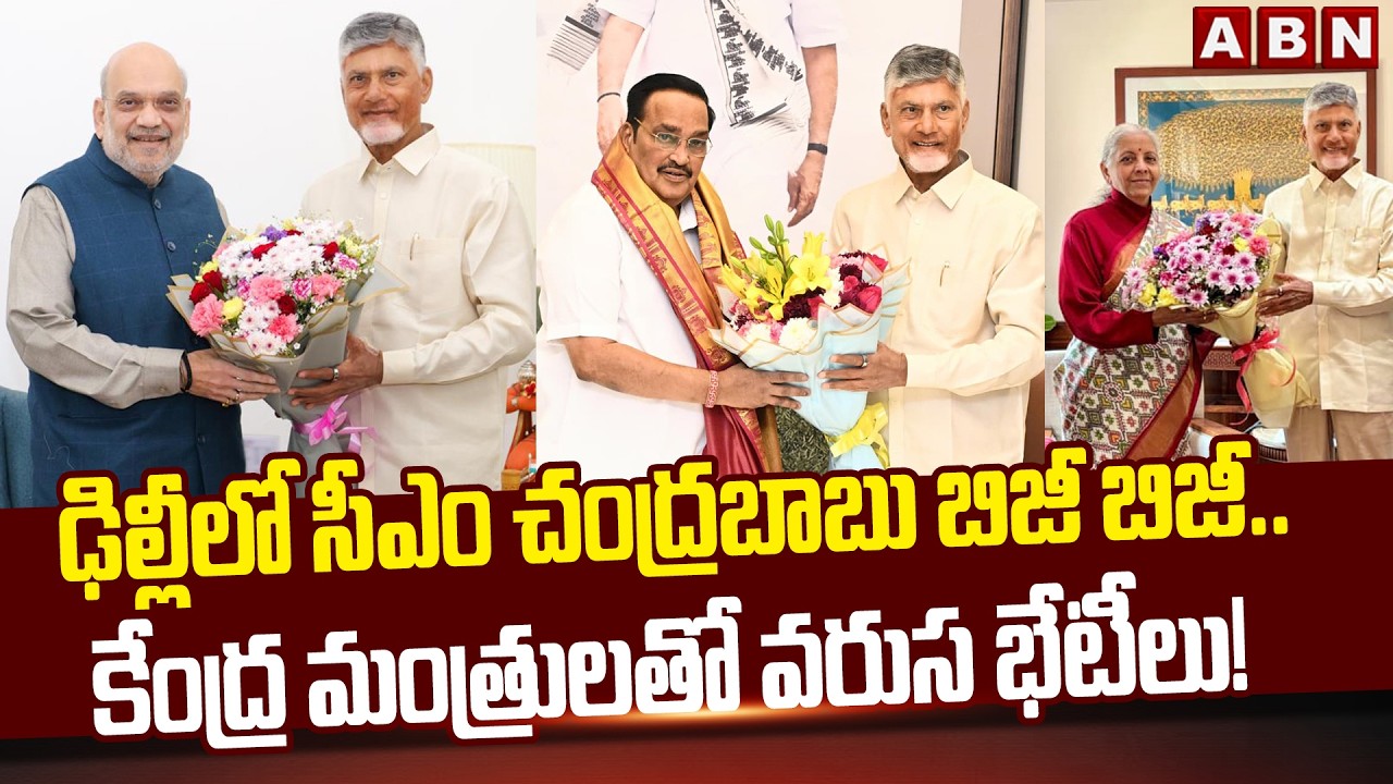 ఢిల్లీలో సీఎం చంద్రబాబు బిజీ బిజీ.. | AP CM Chandrababu Delhi Tour Updates | ABN Telugu