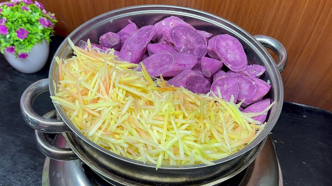 Sini aku ajari cara mengolah ubi dan pepaya supaya jadi kue enak‼️Semua terkejut dengan hasilnya