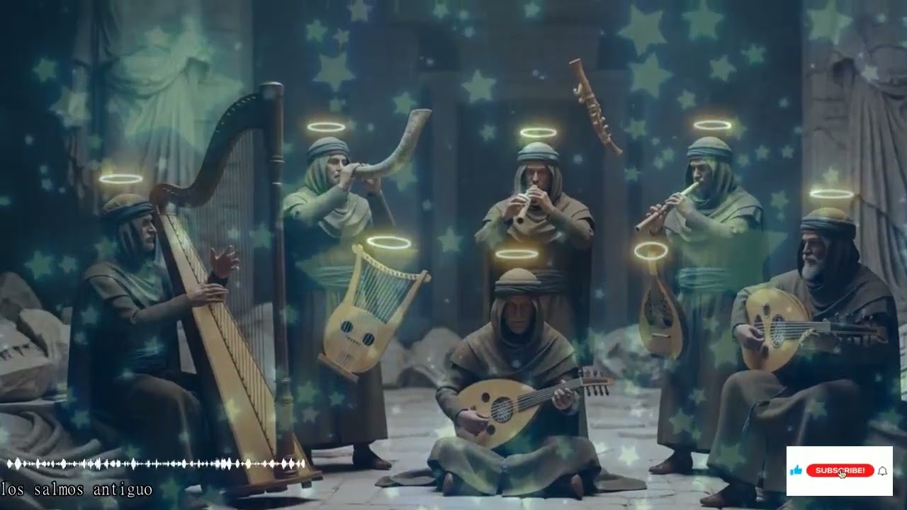Reverencia Eterna En Jerusalén Con Shofar E Instrumentos Del Templo Elevando A Adonai