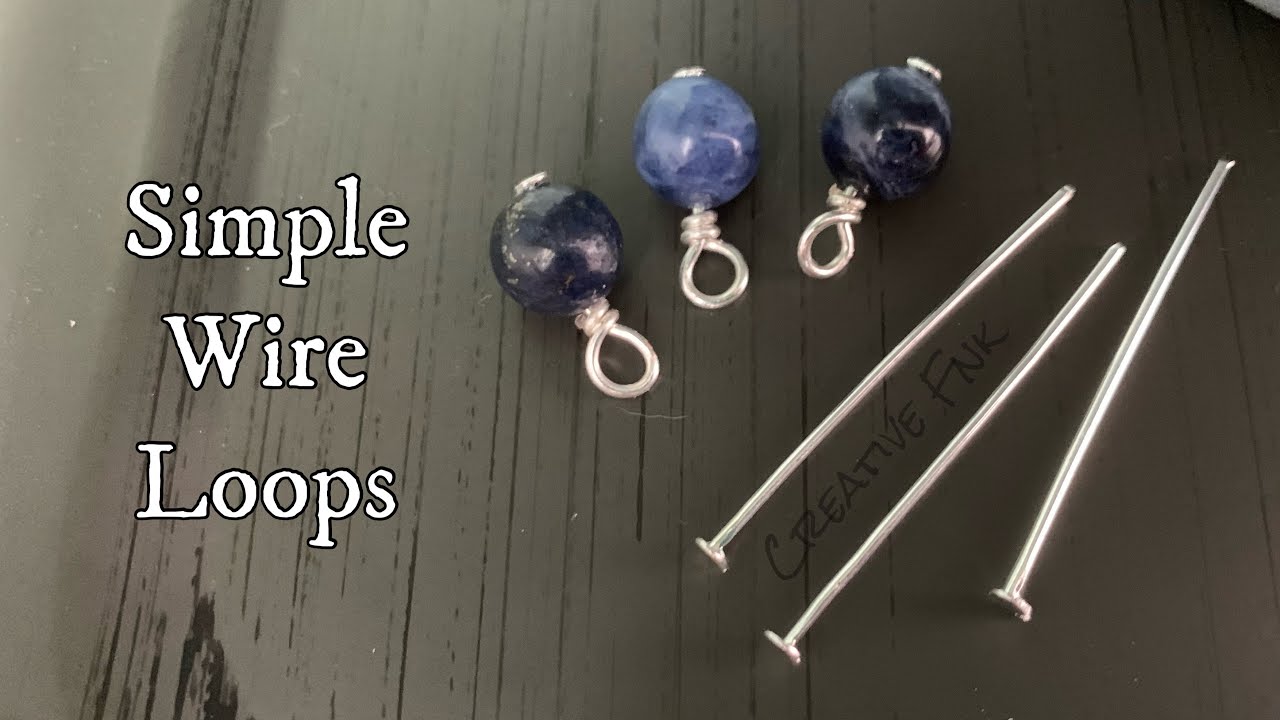 Simple wire loops/charms - head pin wire wrapped bead charm