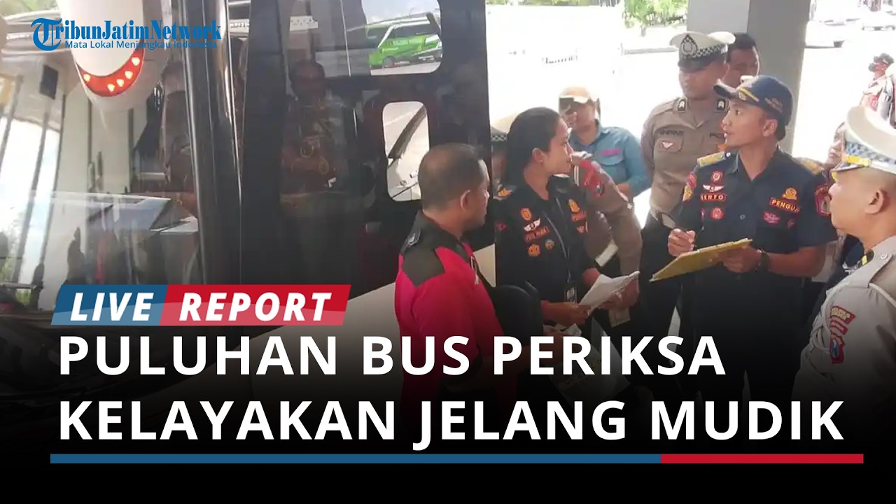 Jelang Mudik Lebaran 2026,Puluhan Bus di Terminal Tawang Alun Jember Diperiksa Kelayakannya