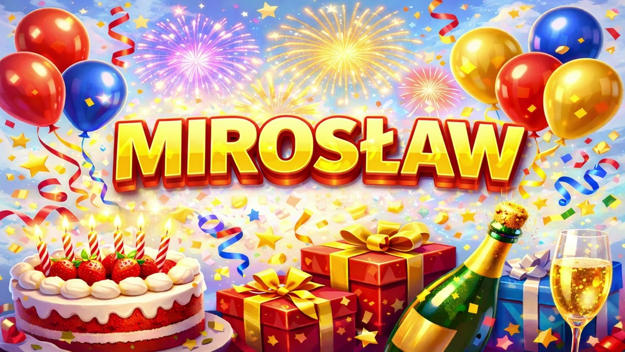 🎉 STO LAT dla MIROSŁAWA 🎂 Urodzinowo-Imieninowa Piosenka Pełna Życzeń