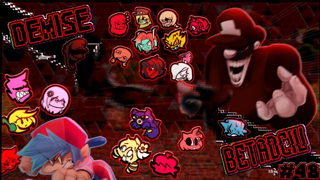 FNF BETADCIU 48 - Collab - Demise but everyone is running away from bad guys ft.@AidenKnowell26YT
