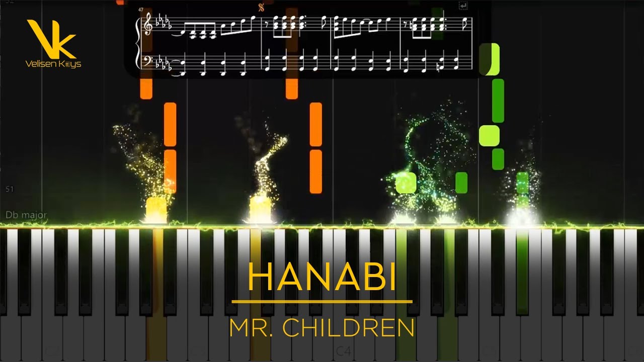 （ピアノ）HANABI／Mr. Children | Piano Tutorial + Sheet by Velisen Keys