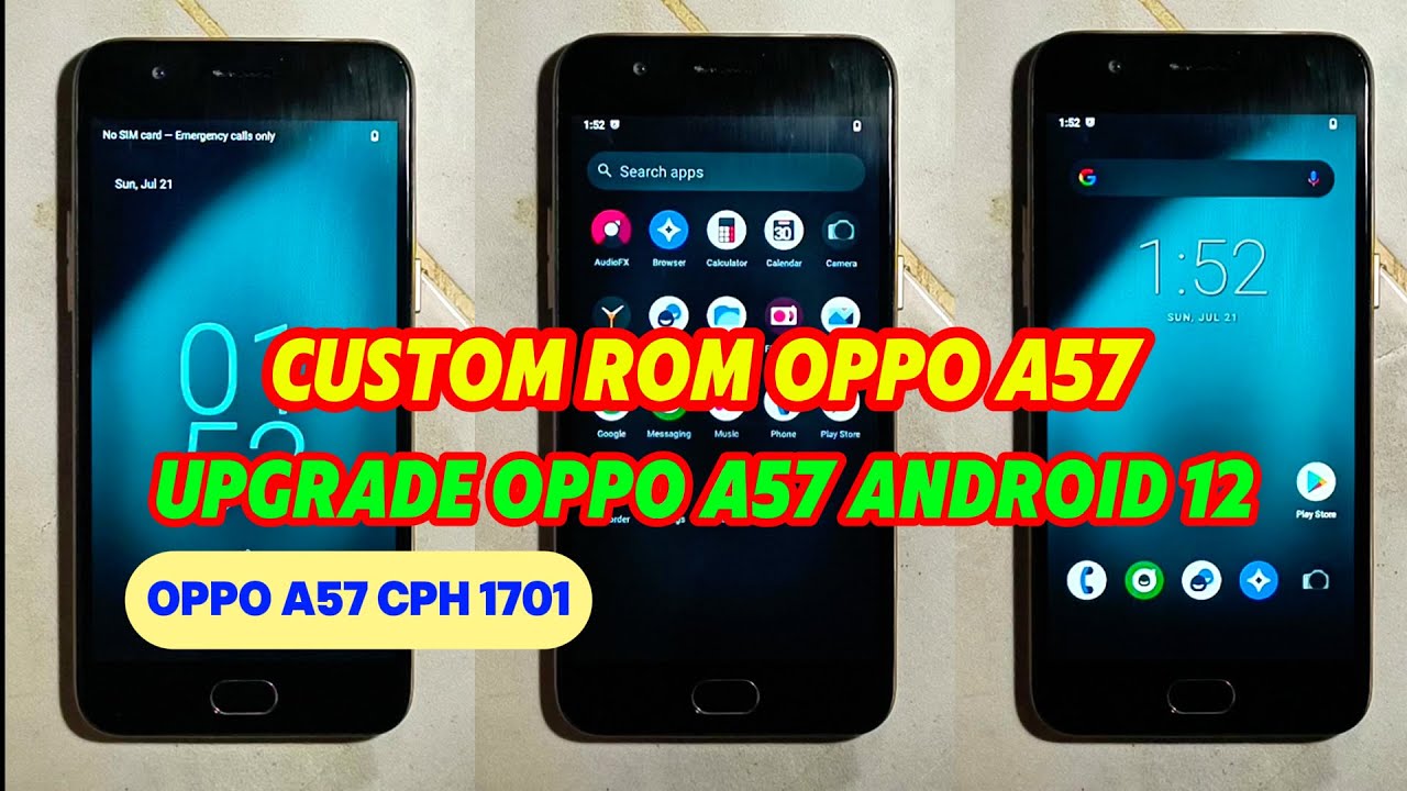 Custom ROM для Oppo A57 CPH1701 — Обновление до Android 12