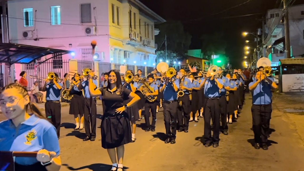 Banda de música de CEB Federico Zúñiga F - Desfile de Antorchas de Fundación de Coclé
