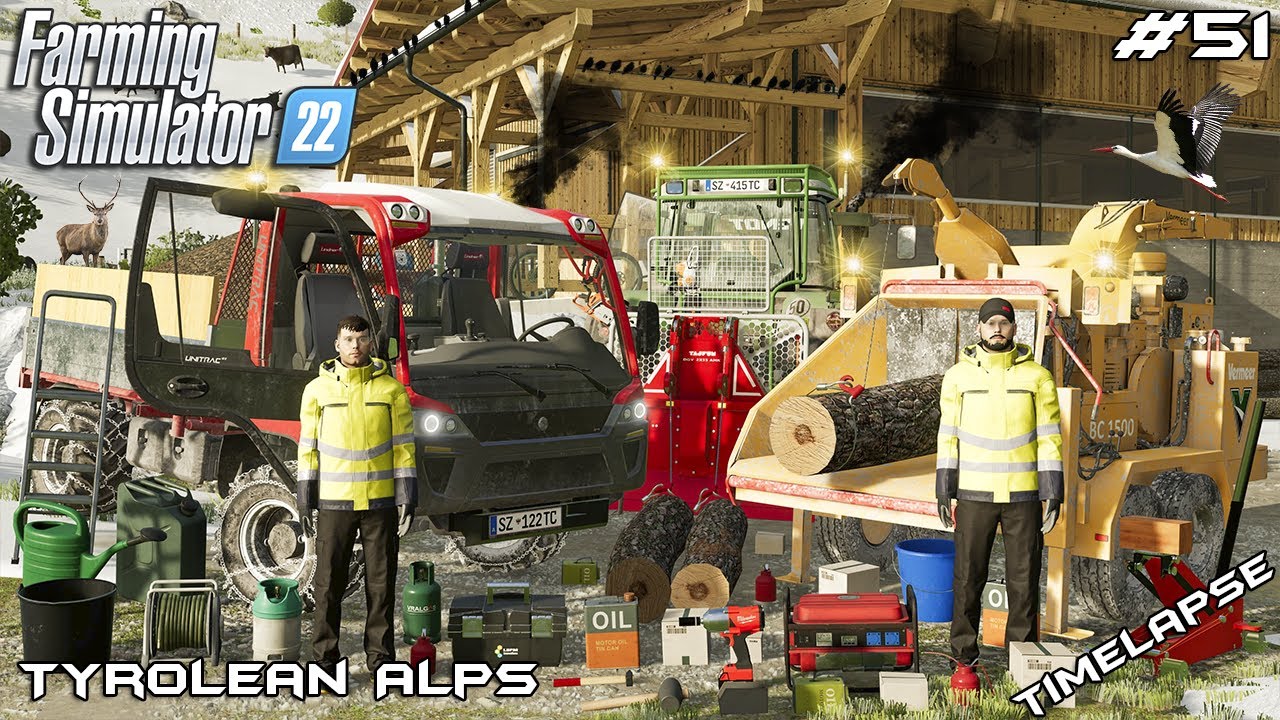 BUYING NEW EQUIPMENT AND MAKING WOOD CHIPS | Tyrolean Alps | Farming Simulator 22 | Episode 51
