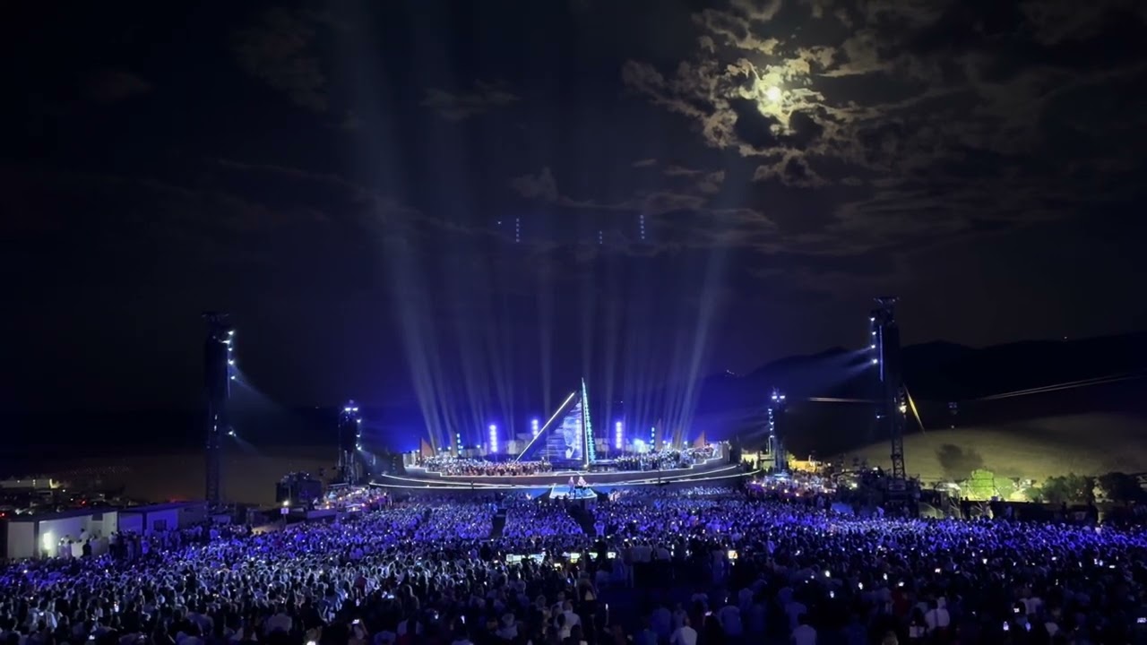 Andrea Bocelli with Brian May of Queen @ Teatro Del Silenzio, Italy 2024
