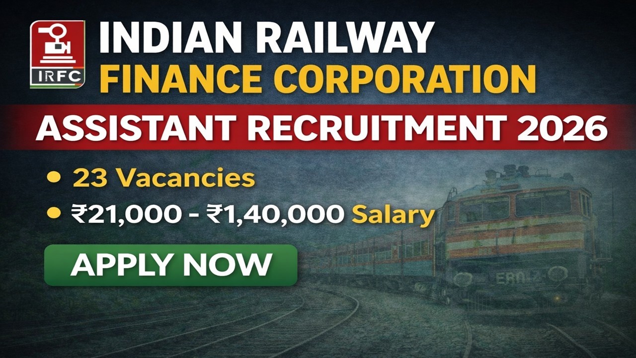 IRFC Assistant Recruitment Notification 2026 Out!!