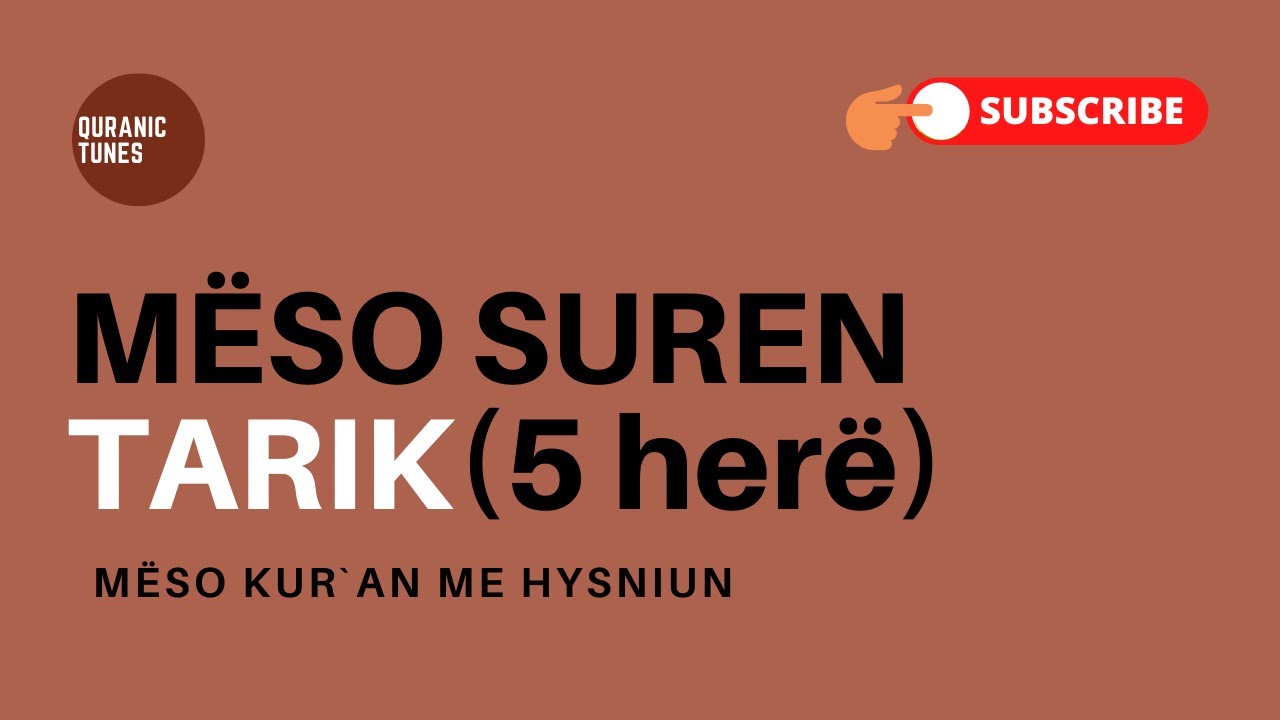 Sure Tarik - 5 herë - Mëso Kur`an me Hysniun