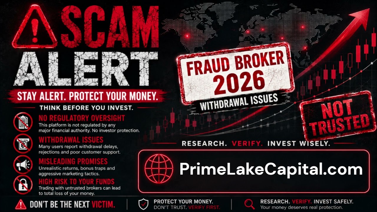 PrimeLakeCapital.com Scam Broker Alert: Investors Report Withdrawal Fraud and Fake Tax Demands