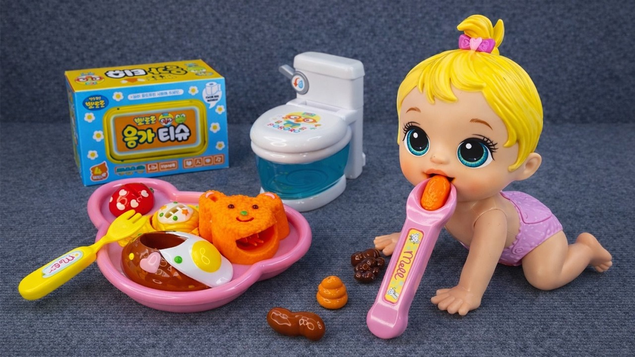 [Toy ASMR] Cocomelon Pinkfong Routine & Doctor Toys 💩 크롱 배변훈련 & 식사놀이 장난감 언박싱 | Satisfying Unboxing