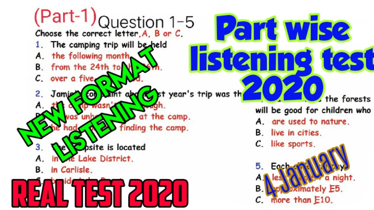IELTS Exam listening Practice test | ielts listening practice test 2020 | new format listening