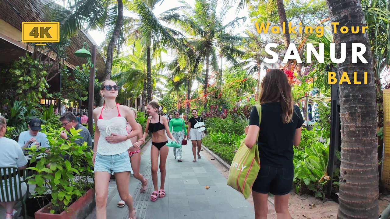 SANUR, Bali Walking Tour 2026 | ICON BALI Mall, Sindhu Beach & Segara Beach | 4K 60FPS