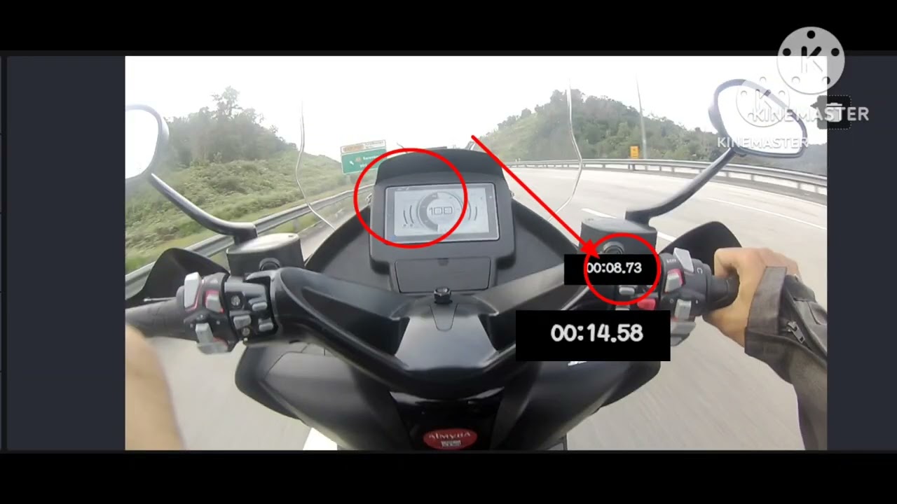Zontes 350E Test Pickup and top speed(action cam Eken 8R, view from chest)