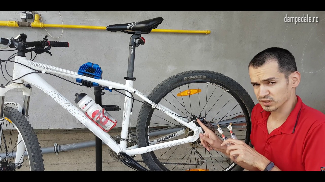 Aerisire frane hidraulice pentru bicicleta mountain-bike (lichid frana DOT4, Avid Elixir)