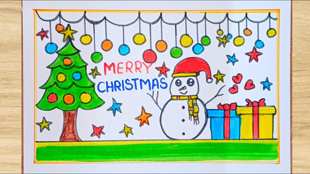 How To Draw Christmas Tree 🎄|| Santa Claus Drawing || Christmas Tree Drawing || Christmas Drawing 