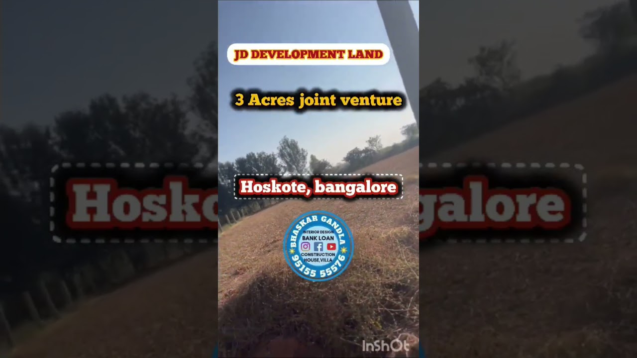 Prime 3-Acre Land for Joint Venture in Hoskote (NH 648) | Ideal for Villas & Apartments"