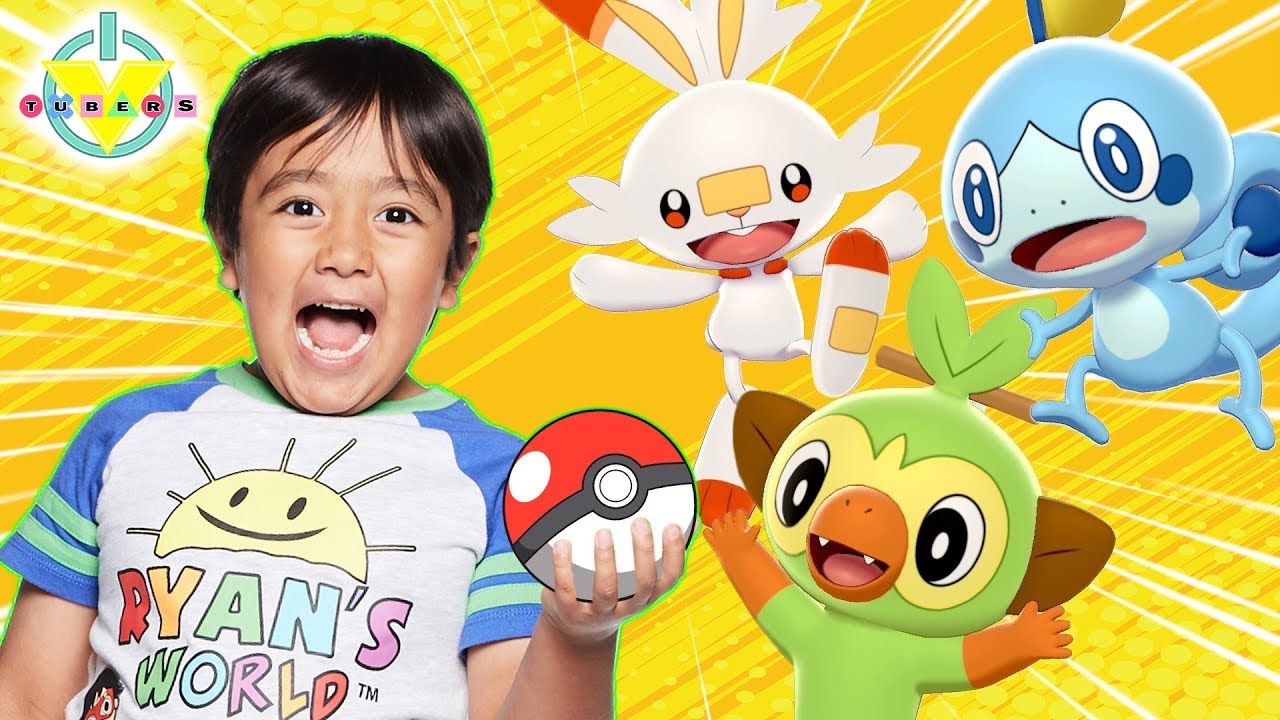 RYAN PLAYS *NEW* POKEMON SWORD AND SHIELD FOR THE FIRST TIME! Let's Play with Ryan's Daddy