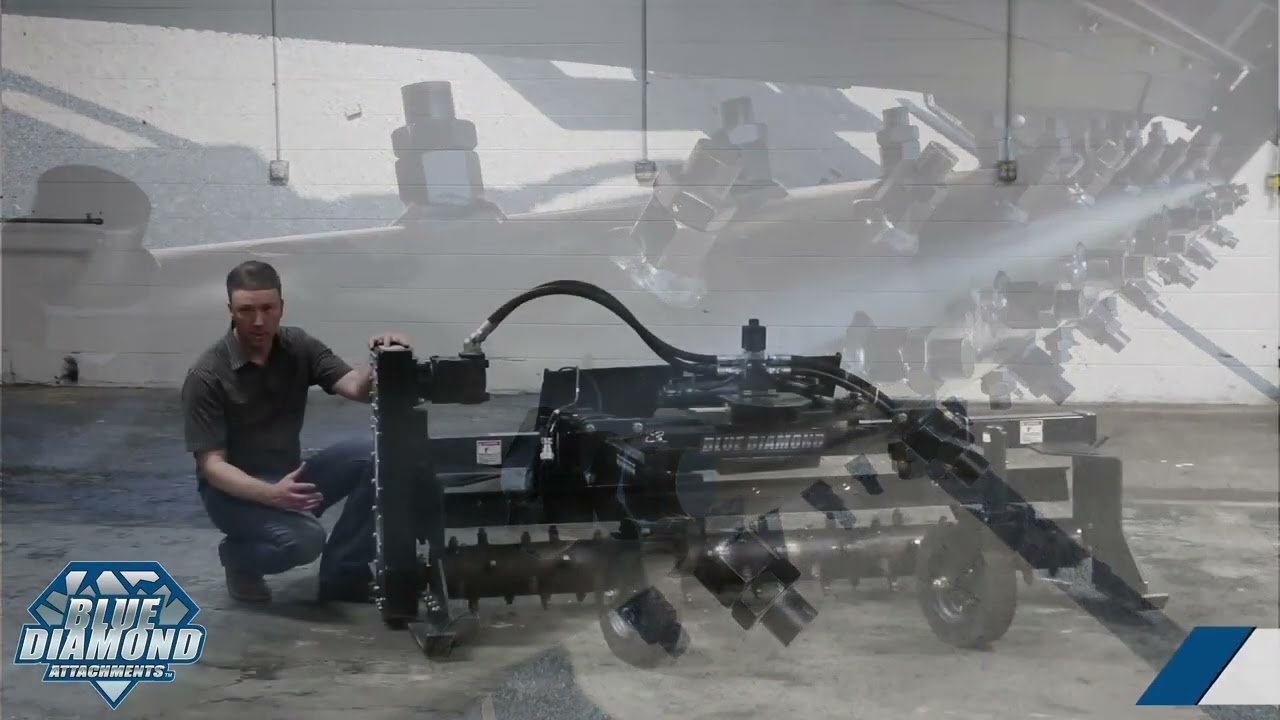 Демонстрация мощных граблей Power Rake Extreme Duty от Blue Diamond.