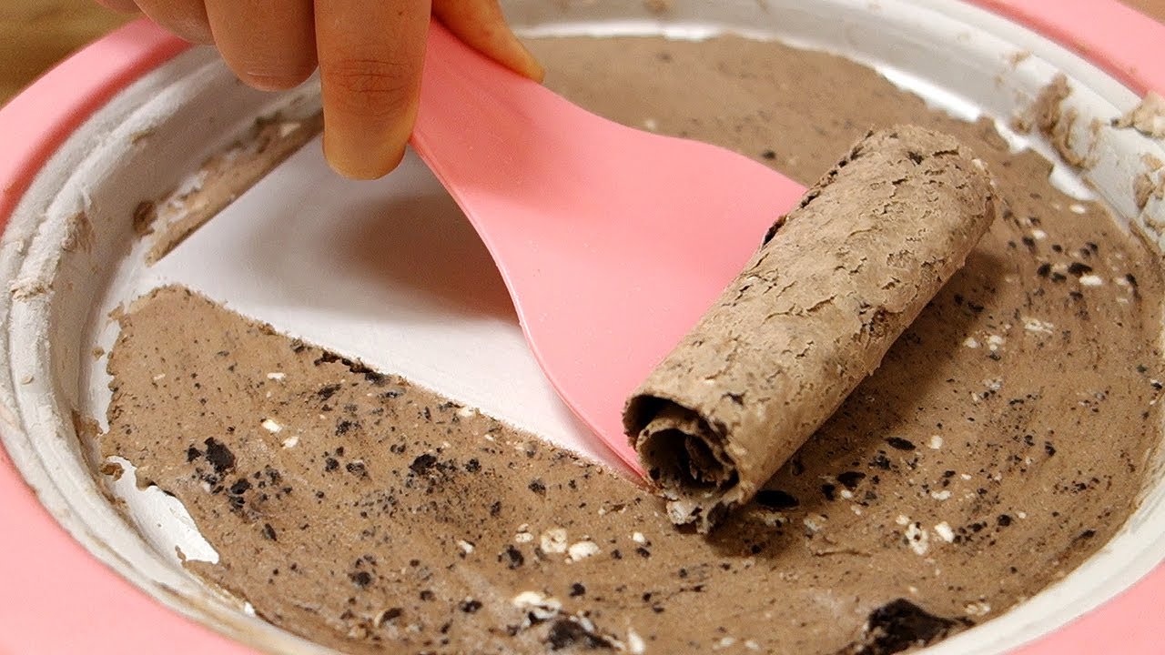 오레오 철판 아이스크림 만들기 Oreo ICE CREAM ROLLS ASMR