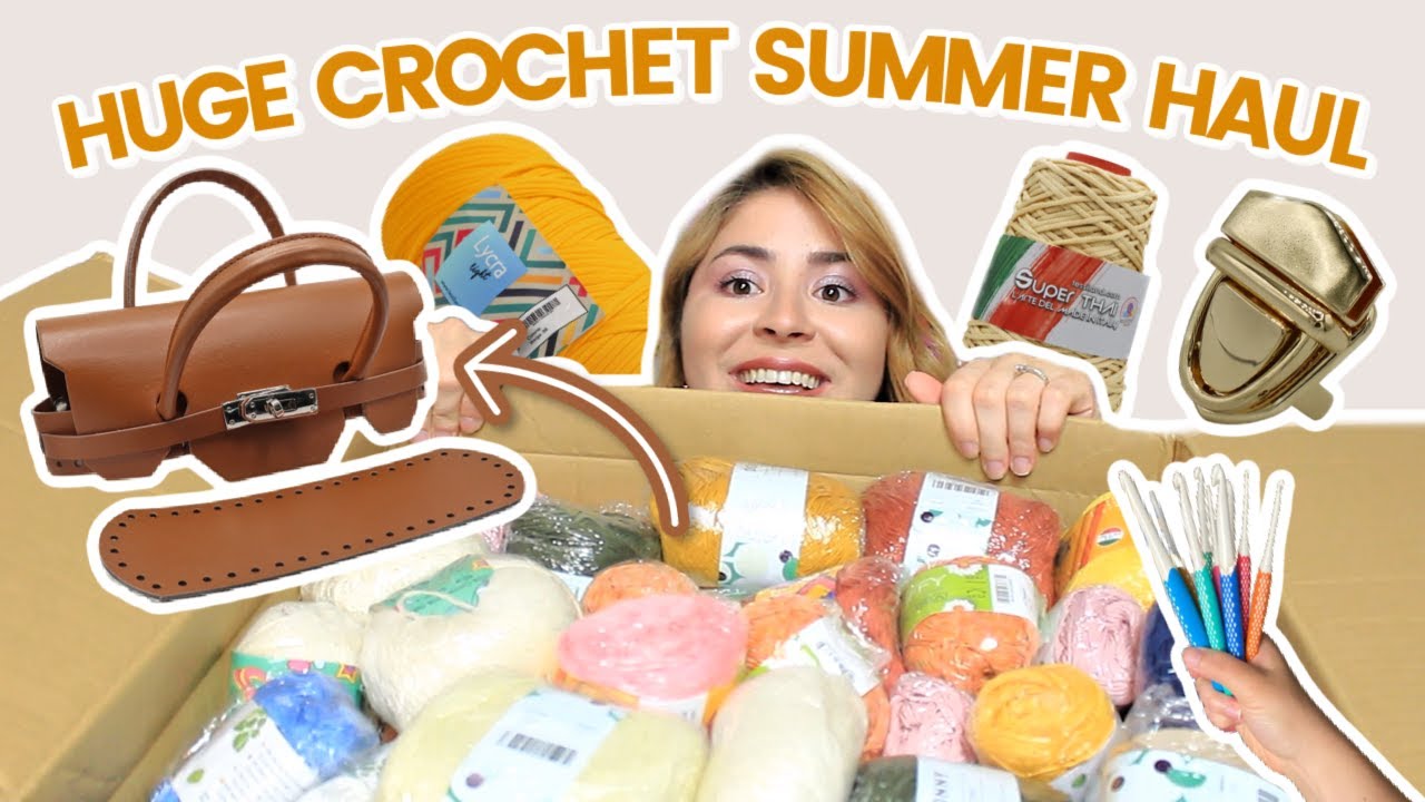 everything i bought to crochet all my summer items *HUGE YARN UNBOXING*