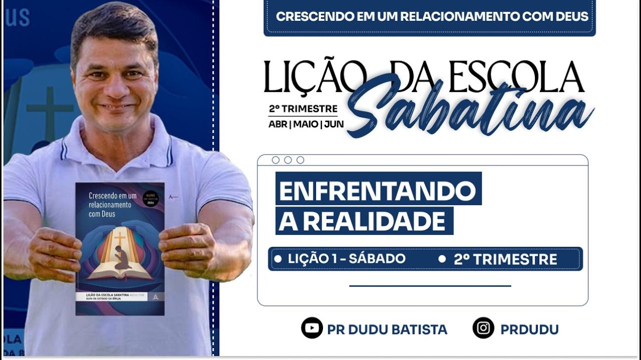 Li&ccedil;&atilde;o da  Escola Sabatina ADULTOS , S&aacute;bado 28/03/2026  