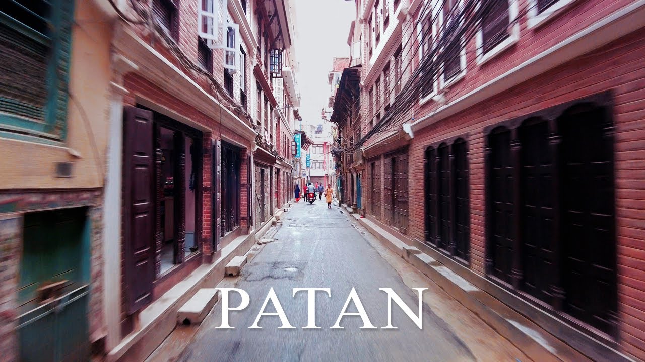 Moring Drive in Old Towns of Patan City, World Heritage Site | POV Drive Tour of Nepal | 4K ASMR