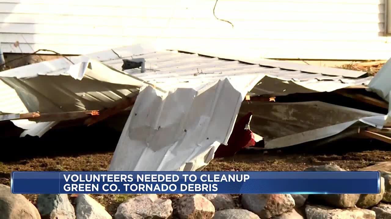 Volunteers still needed to help clean up tornado debris in Brodhead