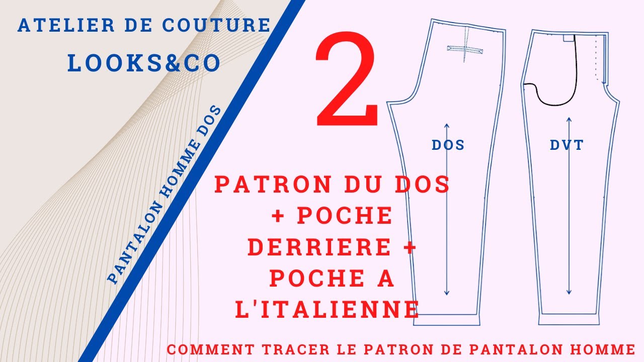 2. Patron pantalon homme DOS
