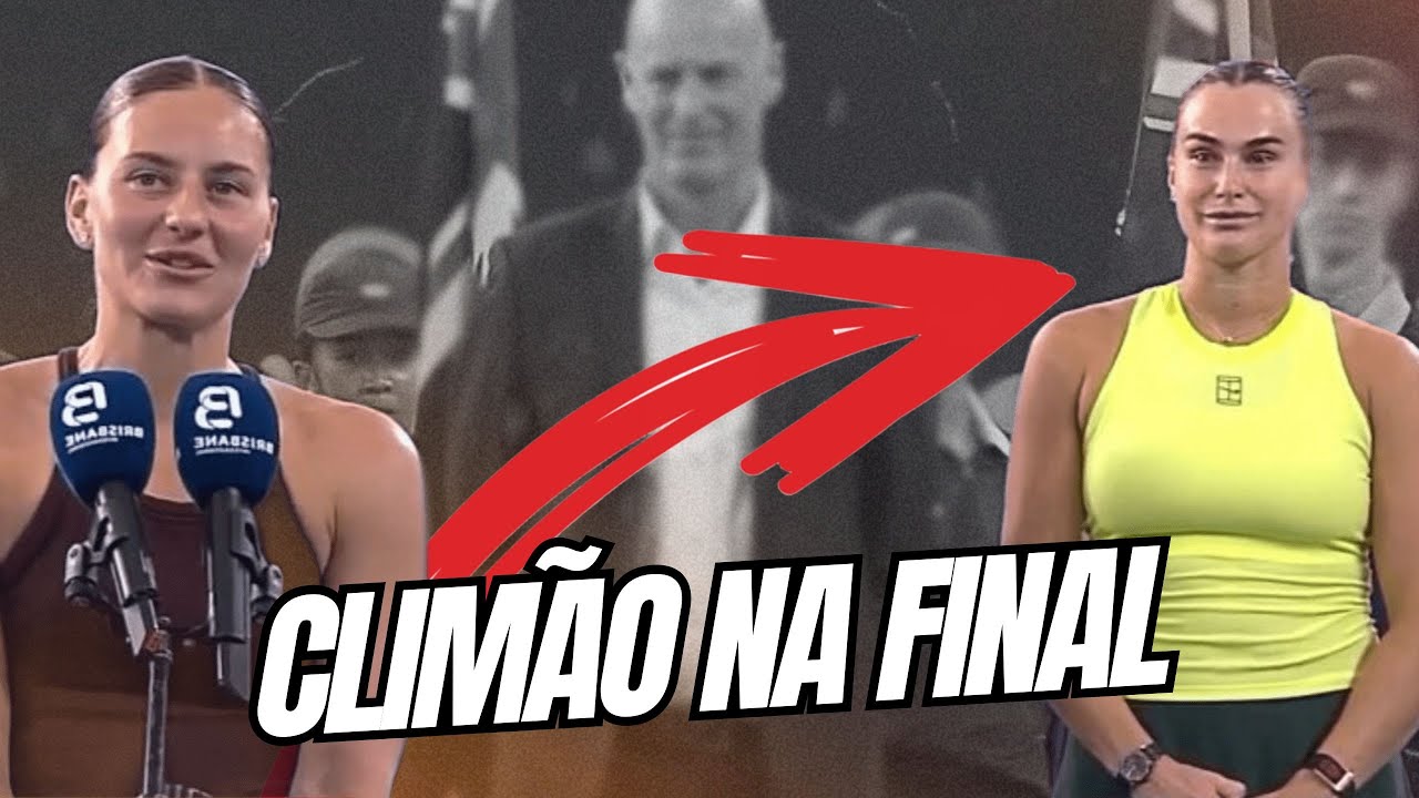 VEJA O VÍDEO: KOSTYUK NÃO CUMPRIMENTA SABALENKA APÓS PERDER A FINAL DE BIRSBANE