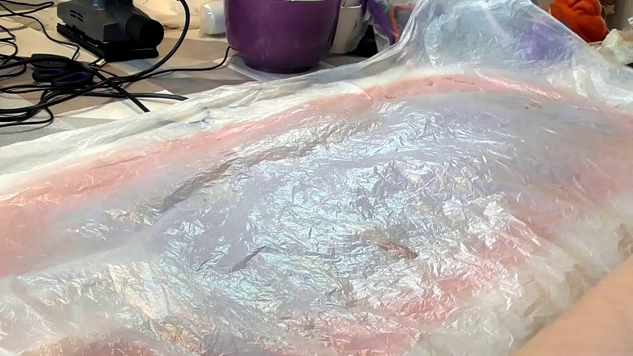 Уроки валяния. Капустный шарф с завзками. Часть 2