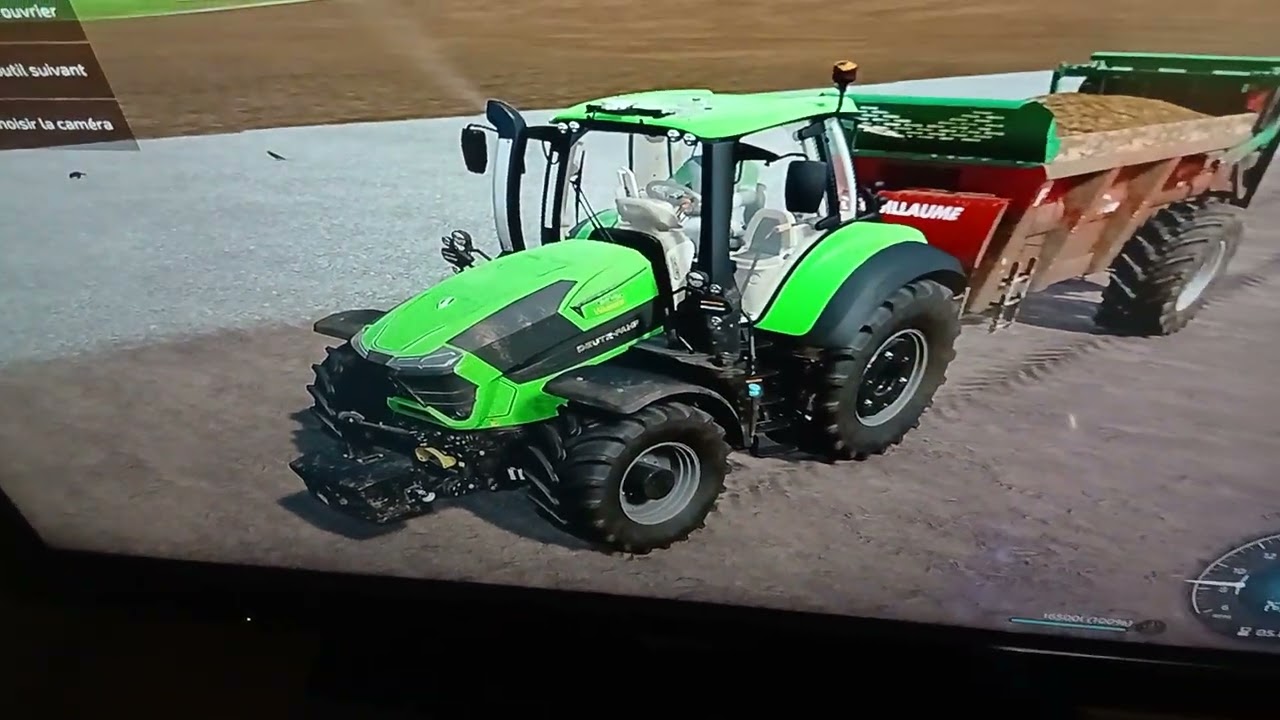 Christophe aube patron  9340 ttv warrior deutz-far  épandeur  deguillaume au fumier dans la pleine 
