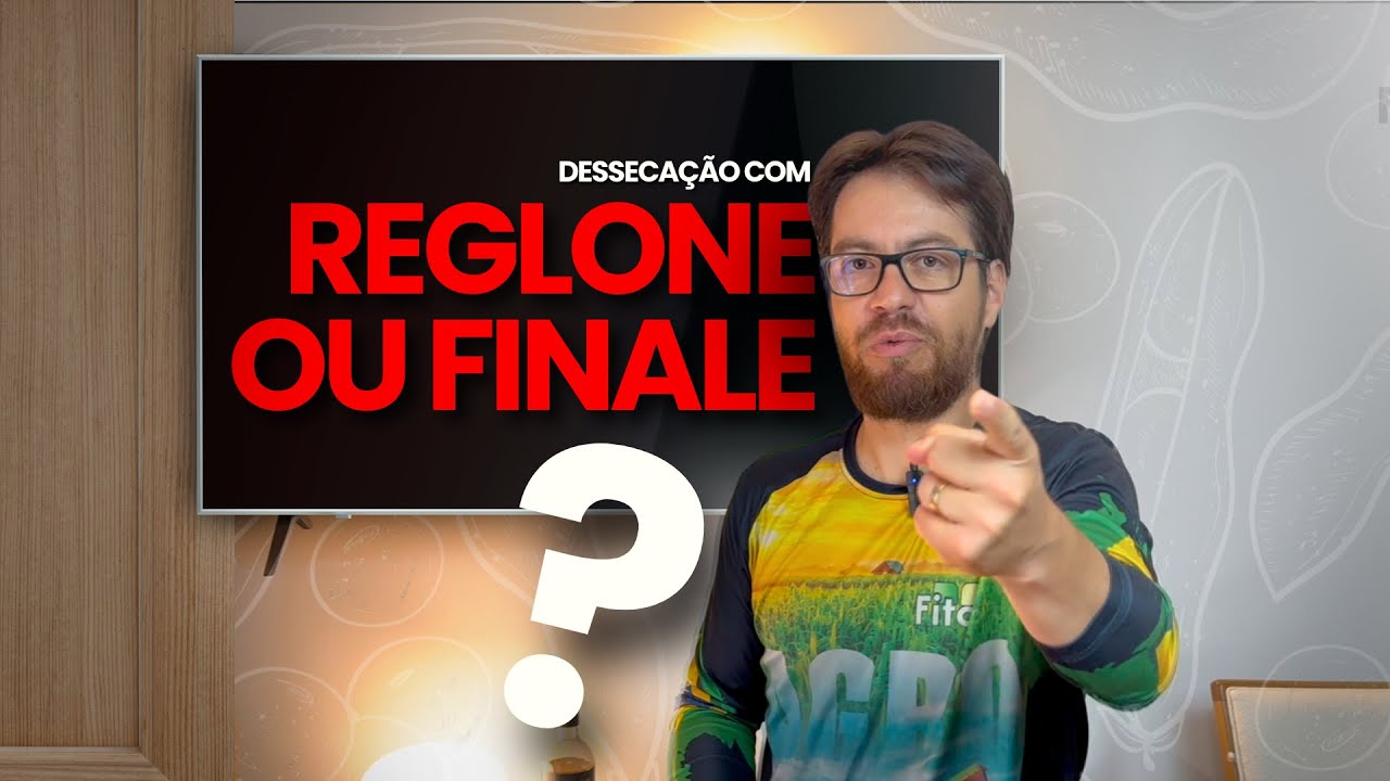 A dessecação da soja com reglone ou finale